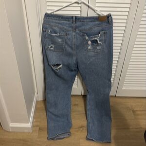 American Eagle Destroyed Mom Jean with stretch